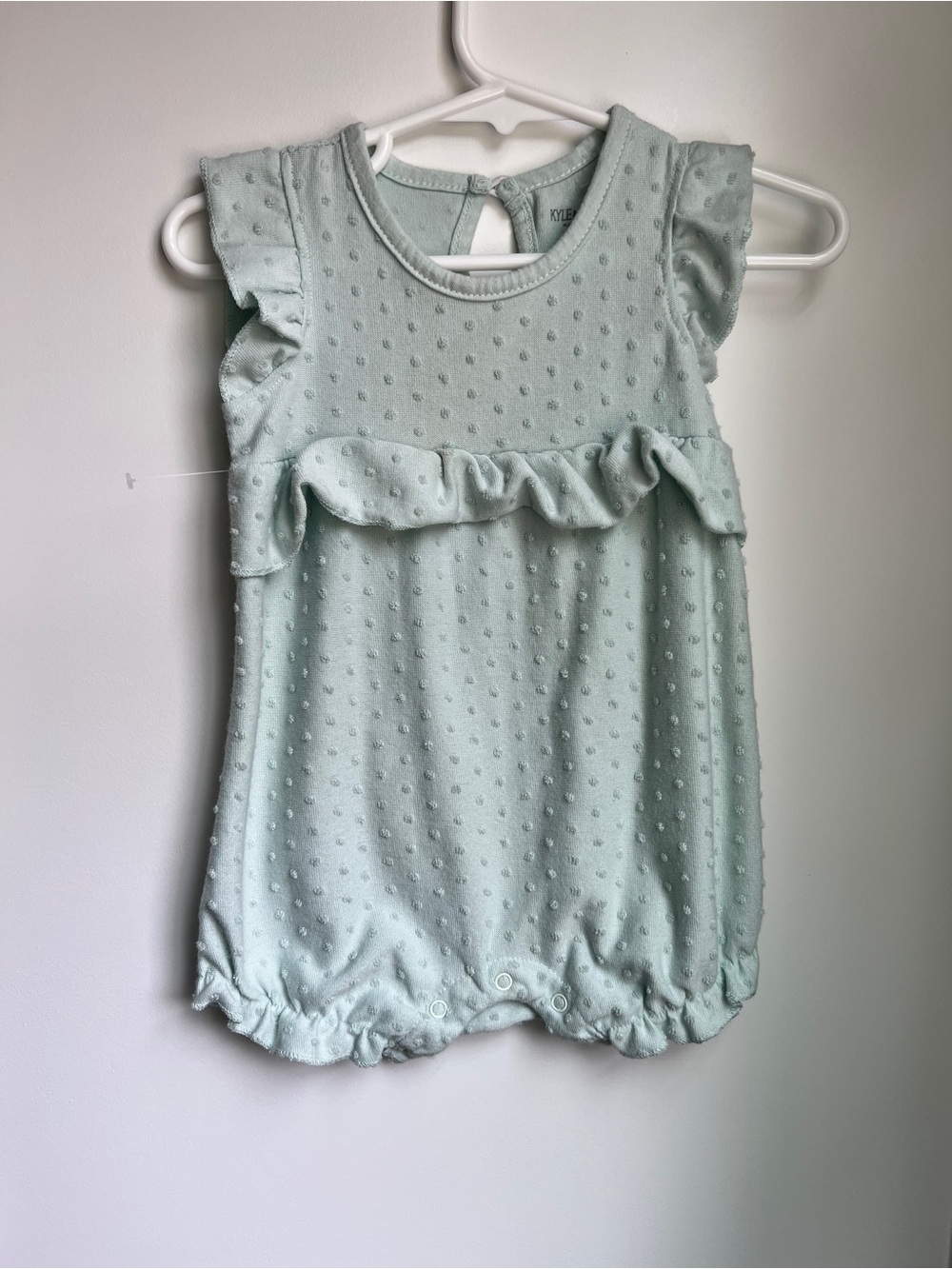 Kyle & Deena Swiss Dot Bubble Romper | 6-9M Baby Girl Outfit